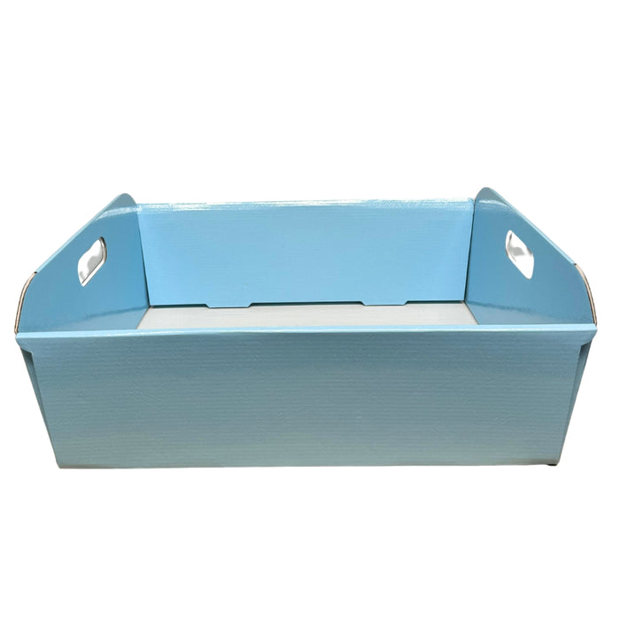 Flat Pack Cadboard Hamper Base - Baby Blue