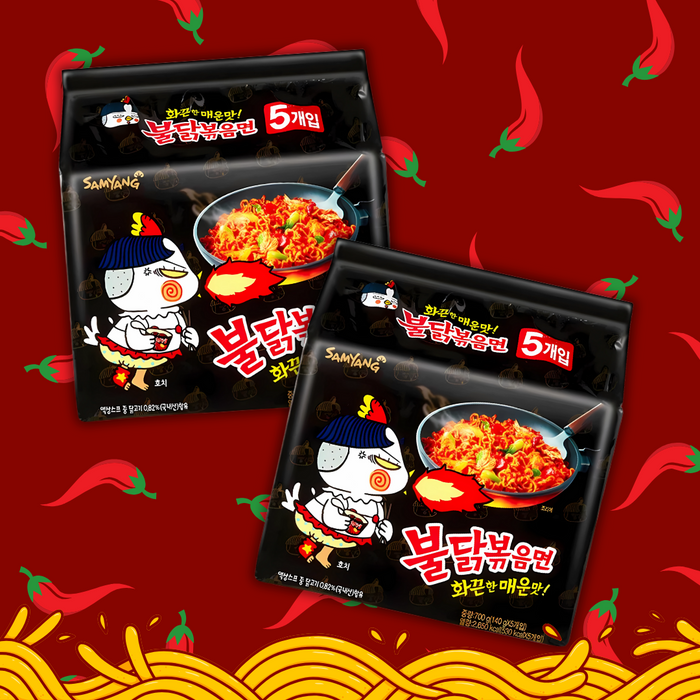 Samyang Buldak Original Hot Chicken Ramen – 10 Pack | Korean Spicy Instant Noodles | Halal Certified