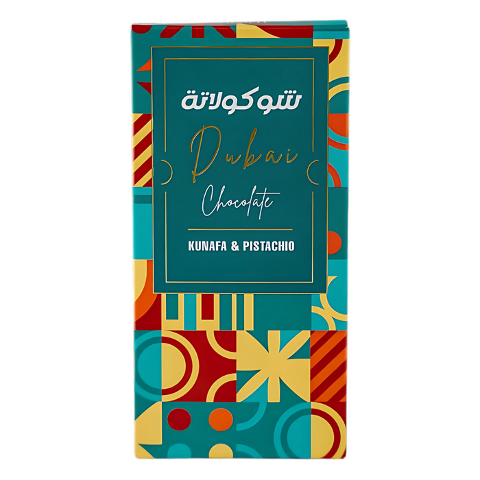 Viral Dubai Style Chocolate Bar – Pistachio & Kunafa (200g)