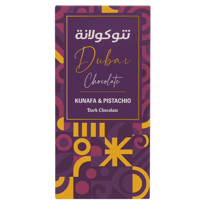 Viral Dubai Style Chocolate Bar – Kunafa & Pistachio Double Chocolate (200g)