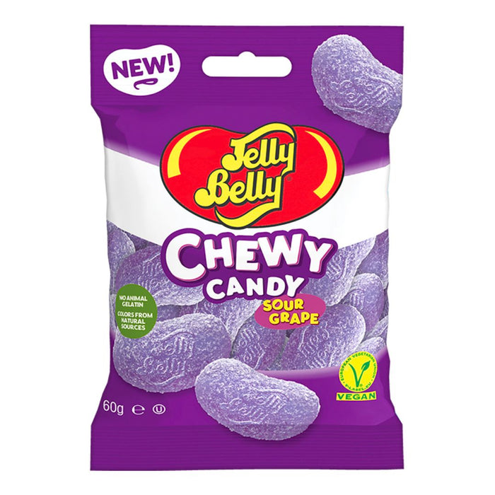 Jelly Belly Chewy Candy Sours Grape 60g