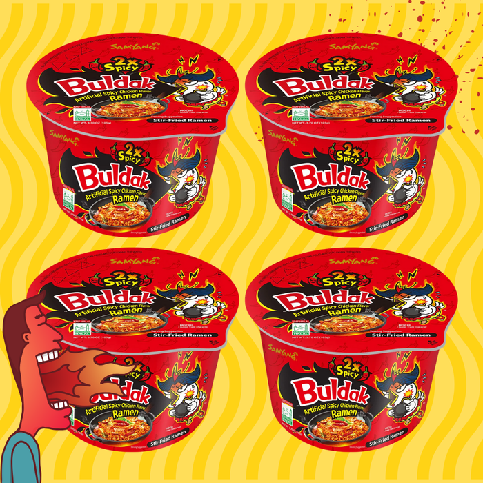 Buldak Noodles 2x Spicy Bows – 4 Pack
