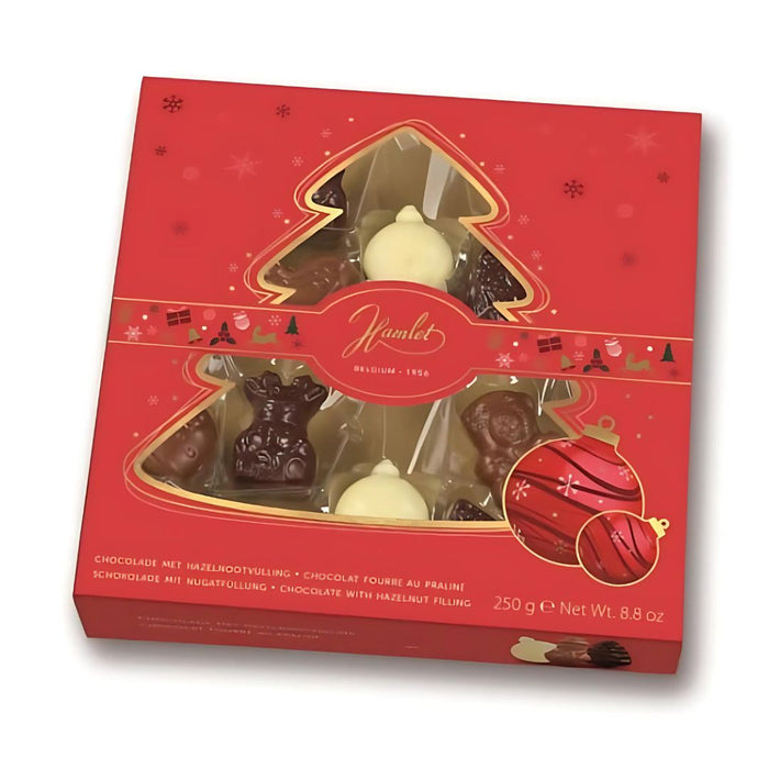 Hamlet Box Colourful Winter Assorted Chocolate Box 250g - Luxury Belgian Chocolate Christmas Box (Xmas Tree Box)