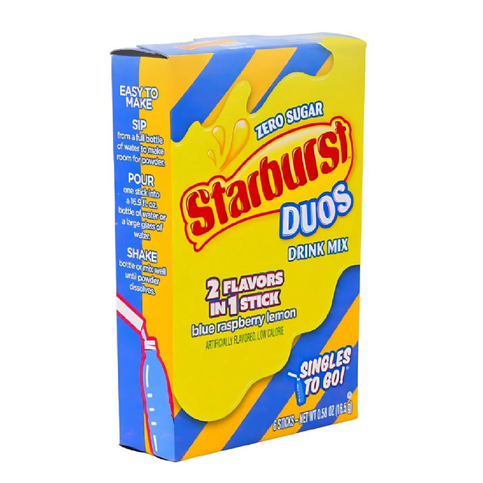 Starburst Duos Blue Raspberry Lemon Sugar Free (USA Import)