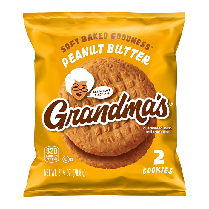 Grandma's Soft Baked Peanut Butter Cookie - 2 Pack 72g (USA Import)