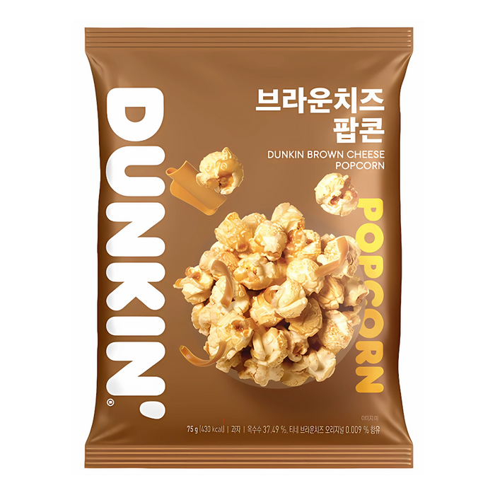 Dunkin Brown Cheese Popcorn 75g (KOREAN IMPORT)