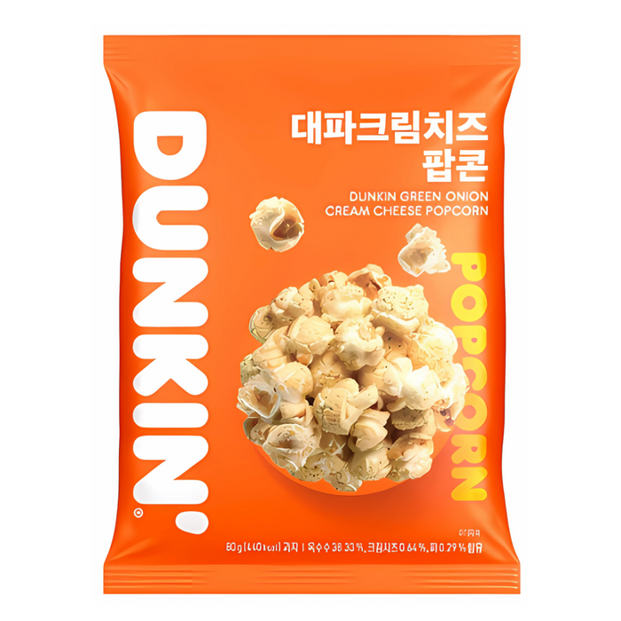 Dunkin Green Onion & Cream Cheese Popcorn 80g (KOREAN IMPORT)