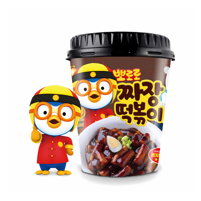 Pororo Jjajang (Blackbean Sauce) Topokki 110g (KOREAN IMPORT)