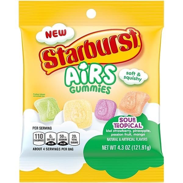 Starburst Airs Gummies Sour Tropical USA - 4.3oz
