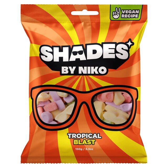Shades by Niko Bundle – 3 x 150g Vegan & Halal Sweets (Tropical Blast, Strawberry, Originals)