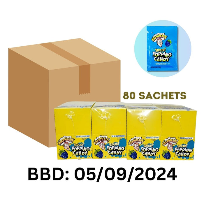 Poppin Candy Case (80 Sachets) - BBD: 05/09/24 - War Heads and Kool Aid