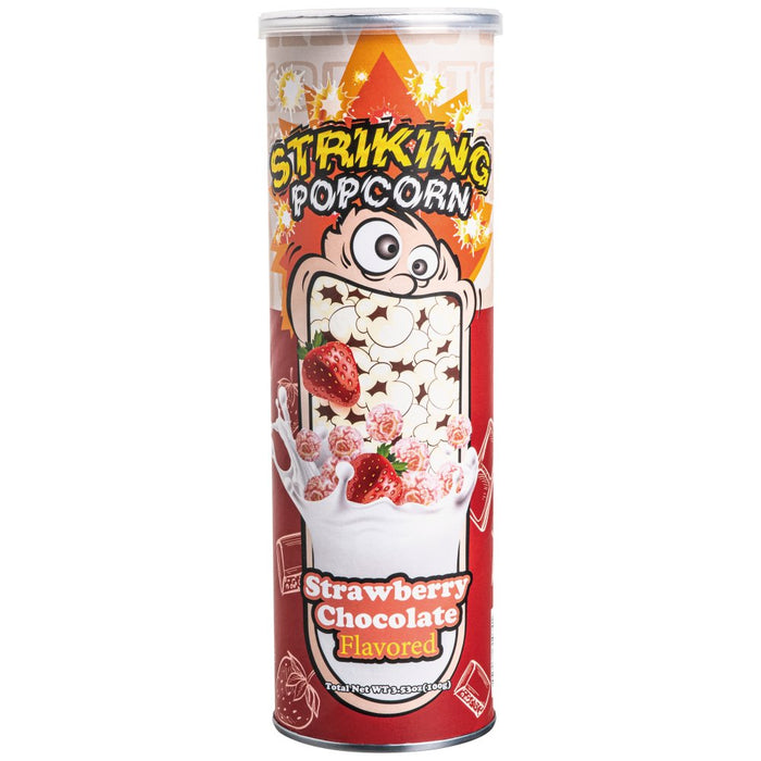 STRIKING Popcorn Strawberry Chocolate with popping candy 70g