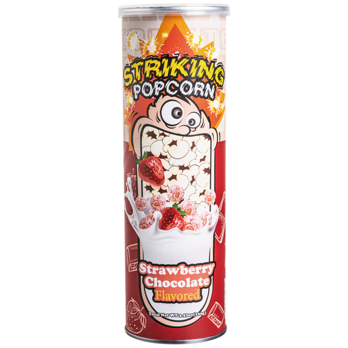STRIKING Popcorn Strawberry Chocolate with popping candy 70g