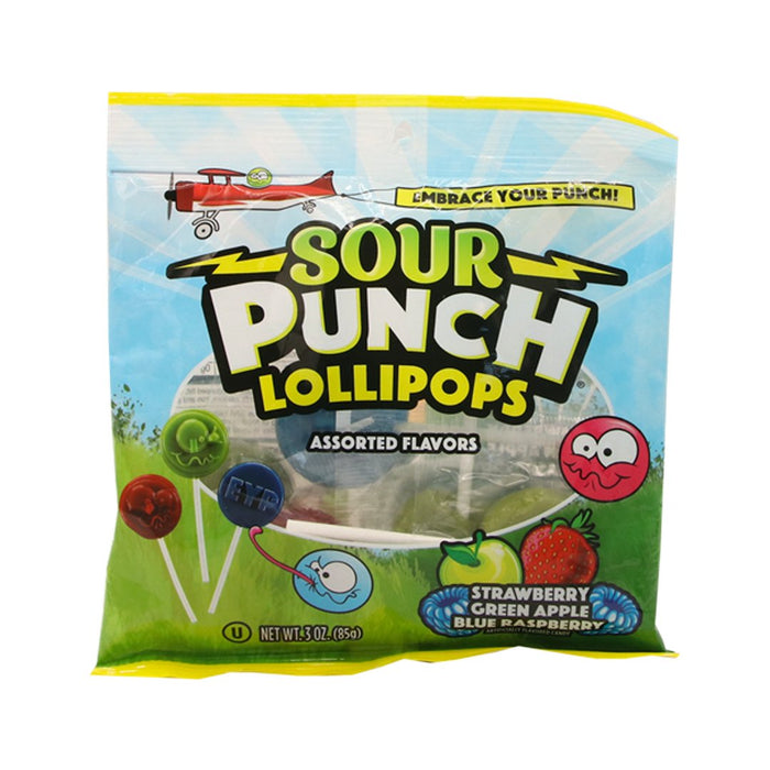 Sour Punch Lollipops - Assorted Flavours