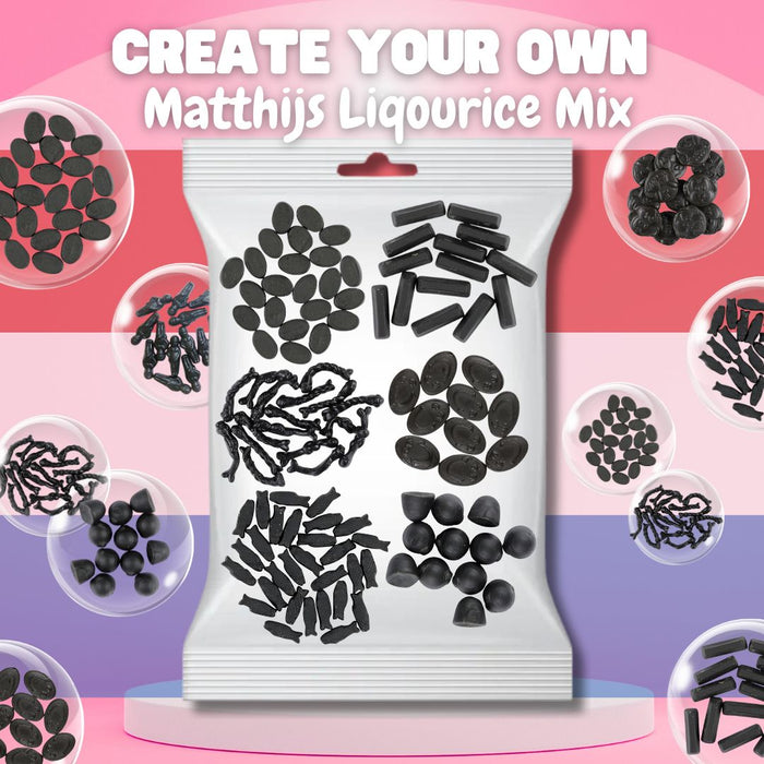 Create your own Matthijs Gourmet Liquorice Mix 100g (Bagged in one bag)