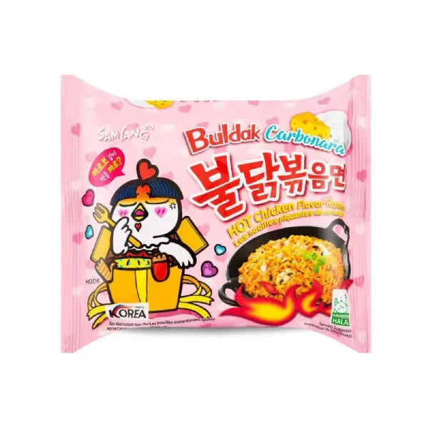 Samyang Buldak Carbonara Ramen – 10 Pack | Creamy & Spicy Korean Instant Noodles | Halal Certified