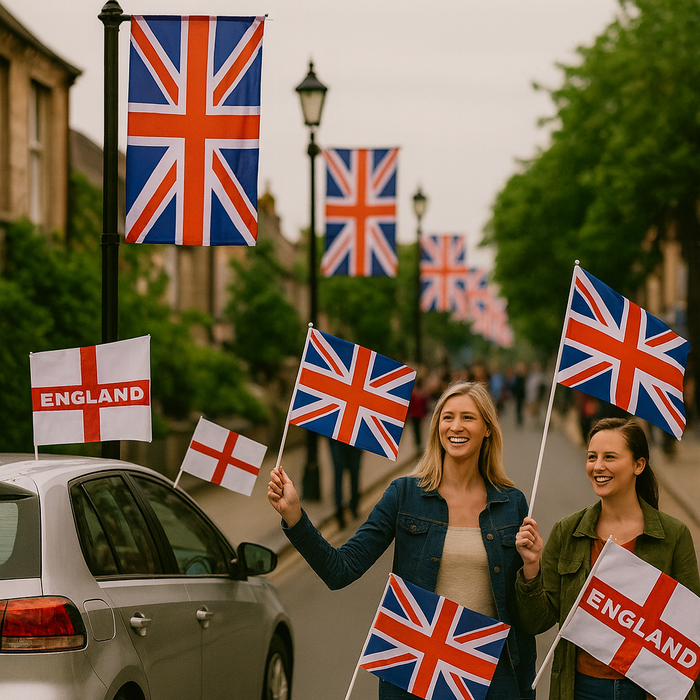 Operation Raise the Colours | Union Jack & England Flags – Bunting, Car Flags & Handheld Flags