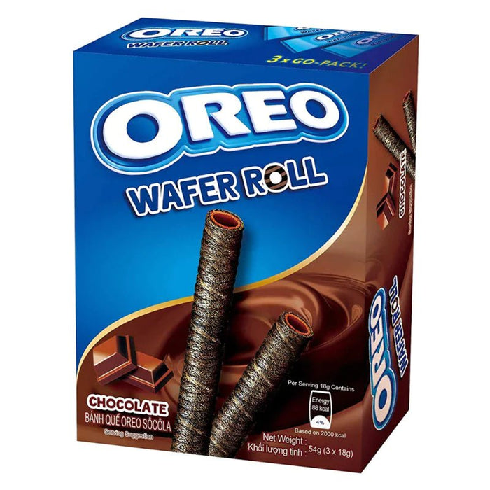 Oreo chocolate flavored wafer roll