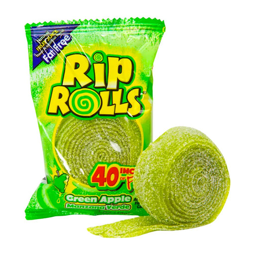 rip rolls green apple candy