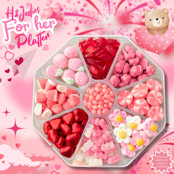 H&Jodies Pink For Her Platter- Valentines (1365g)