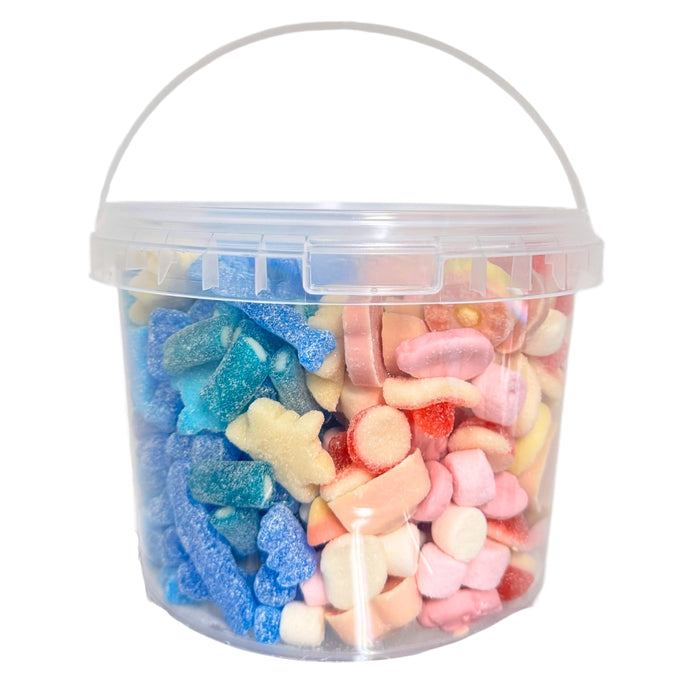 Pink & Blue Sweets Bucket (1.5kg)