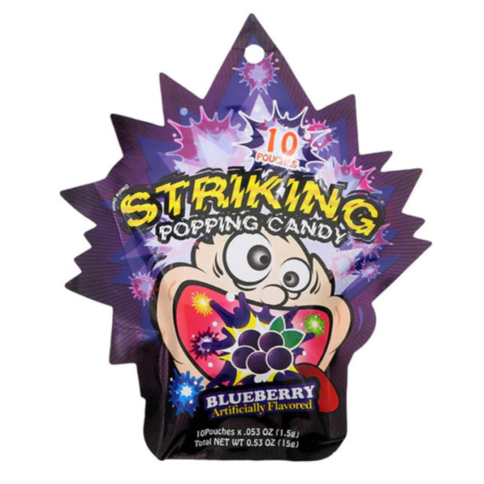 Striking Popping Candy Blueberry 10 x 1.5g packets
