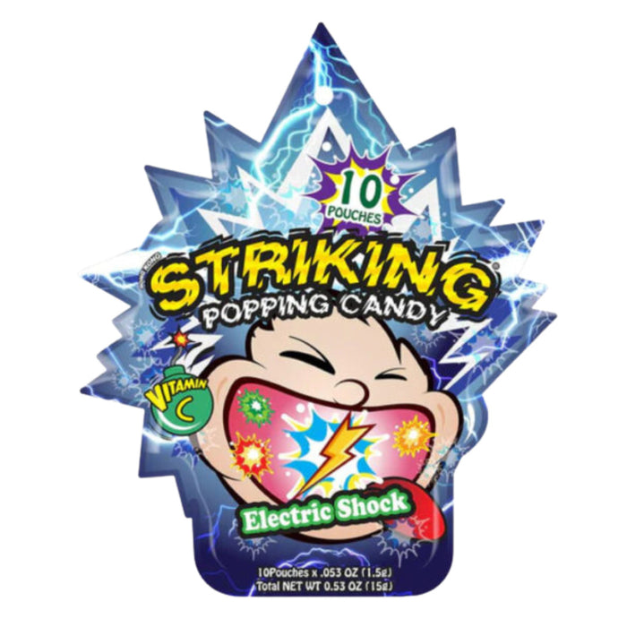 Striking Popping Candy Electric Shock +Vitamin C 10 x 1.5g packets