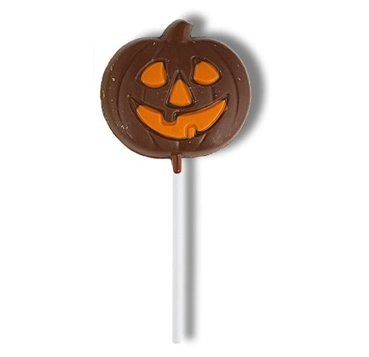 Halloween Chocolate Lolly 30g - Pumpkin Head