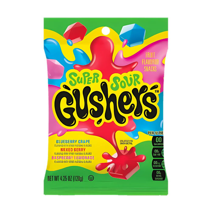 Gushers Super Sour Berry Pouch 120g (USA Import)