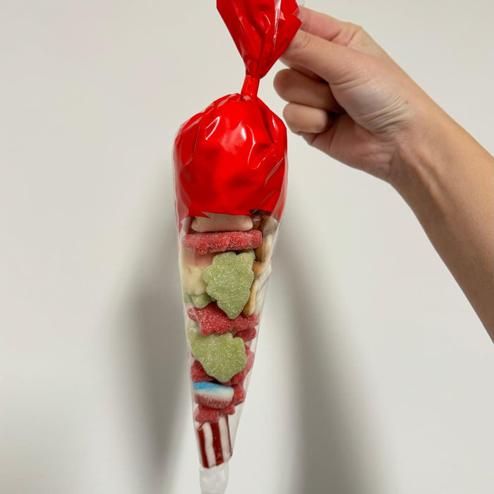 Festive Christmas Sweet Cone – 300g of Mixed Treats with Santa Logo