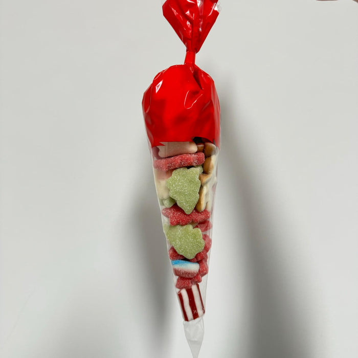 Festive Christmas Sweet Cone – 300g of Mixed Treats with Santa Logo