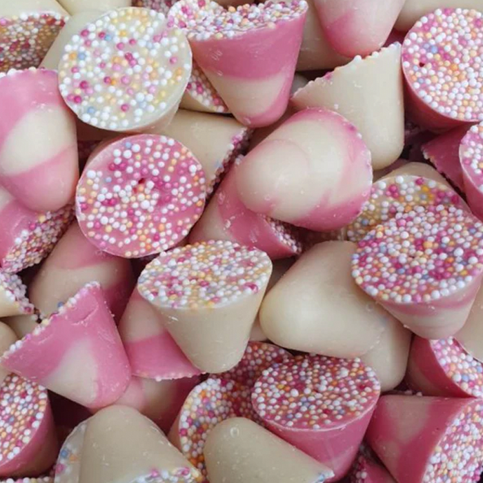 White & Pink Chocolate Cones