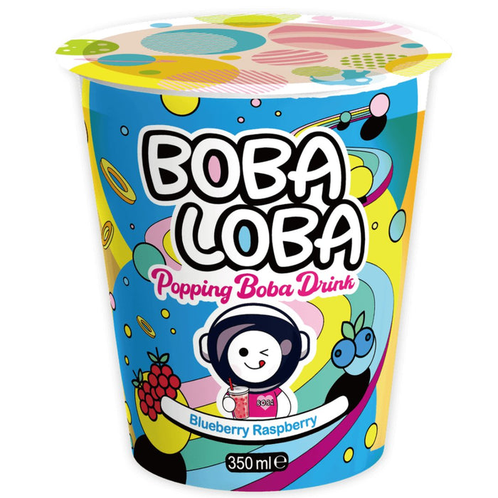 Boba Loba Blueberry Raspberry Drink Cup 350ml