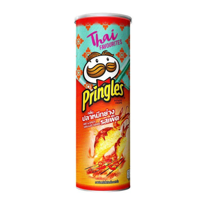 Pringles Hot And Spicy Grilled Squid THAI Flavored Potato Chips Snack 107g