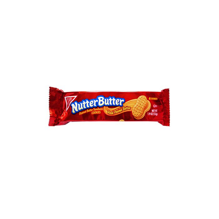 BBD: 07/05/24 Nutter butter Peanut Butter Sandwich Cookie Biscuits - 56g