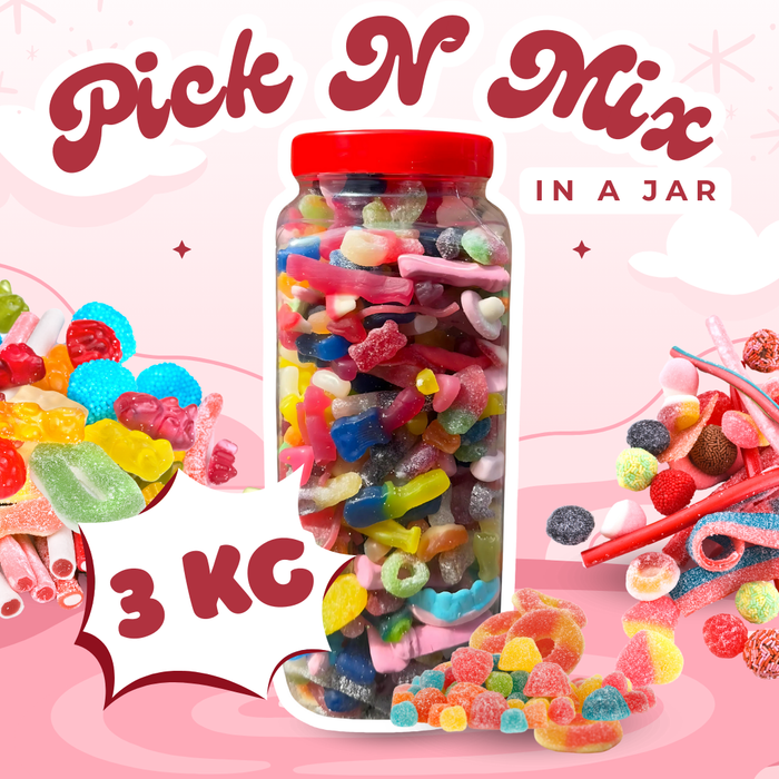 3KG Pick N Mix Jar (Jelly & Fizzy Sweets)