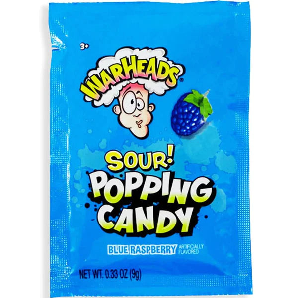 Warheads Popping Candy Blue Raspberry 9g