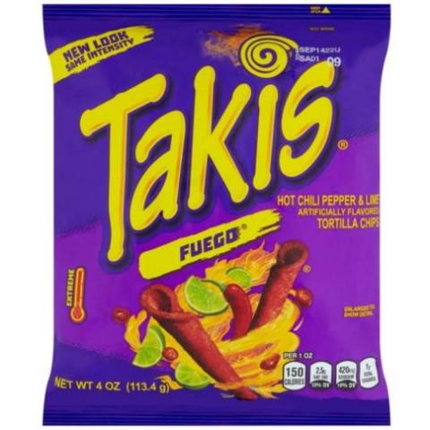 Takis Fuego Rolled Tortilla Corn Chips (113.4g) BBD: SEP 23